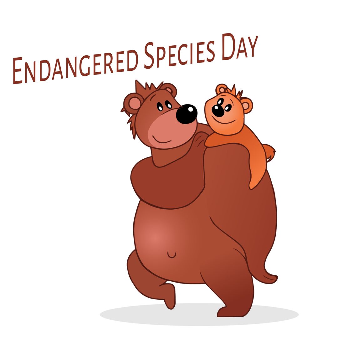 Cute Bears Embracing for Endangered Species Day Awareness