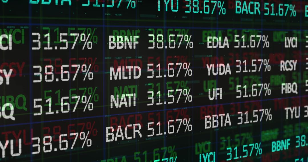Financial Data Display with Stock Market Statistics