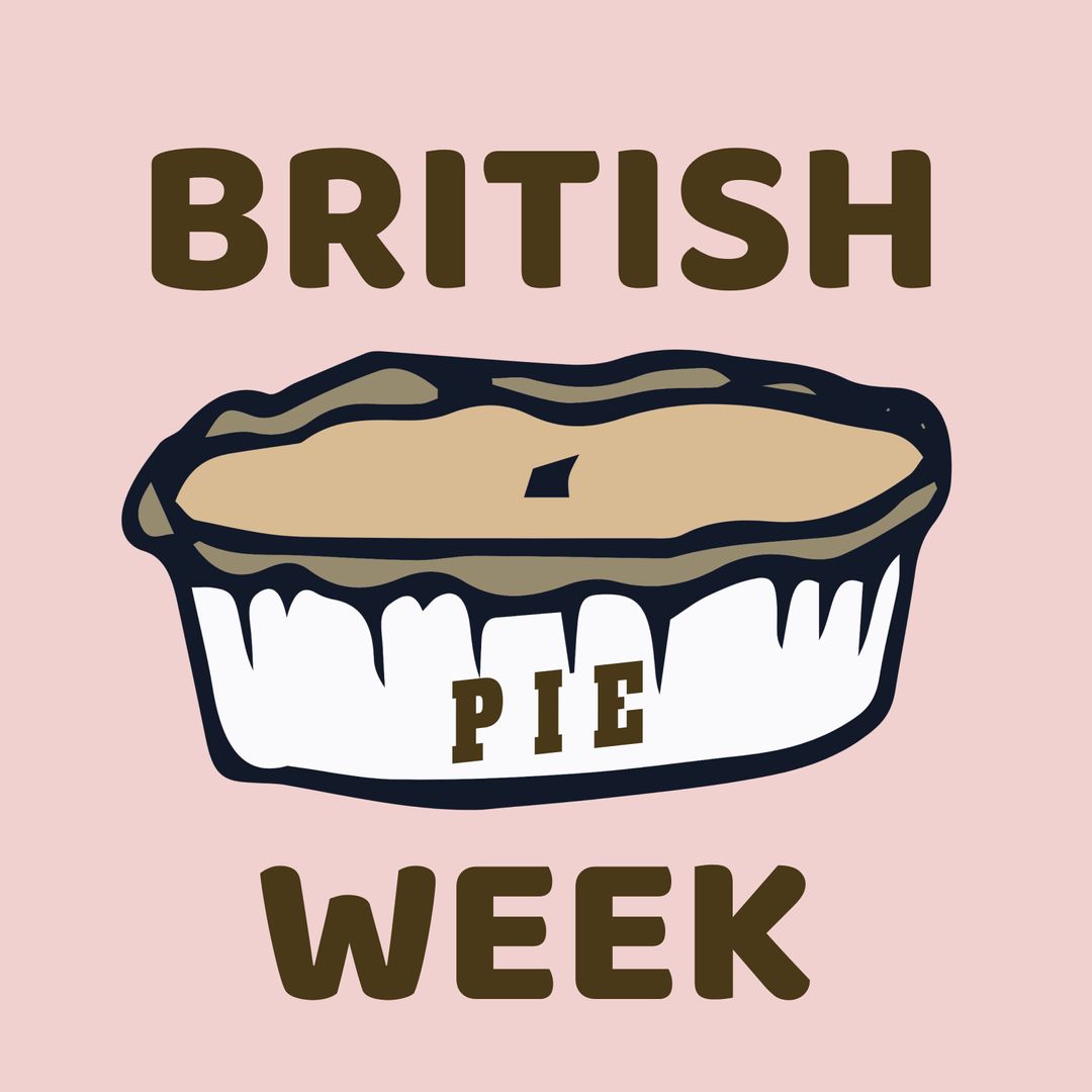 Celebration Poster for British Pie Week with Graphic Pie Illustration - Download Free Stock Templates Pikwizard.com