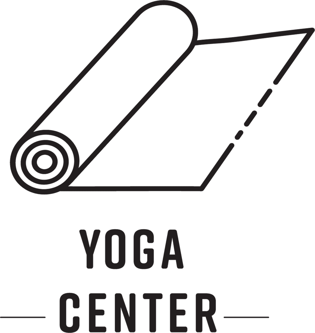 Minimalist Yoga Center Design with Mat on Transparent Background