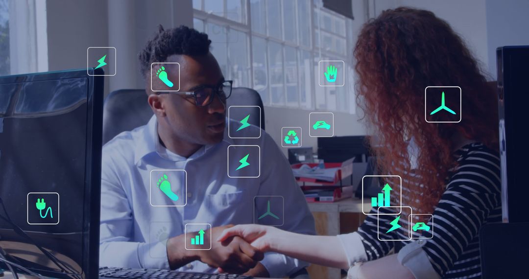 Business Professionals Discussing Eco-Friendly Strategies