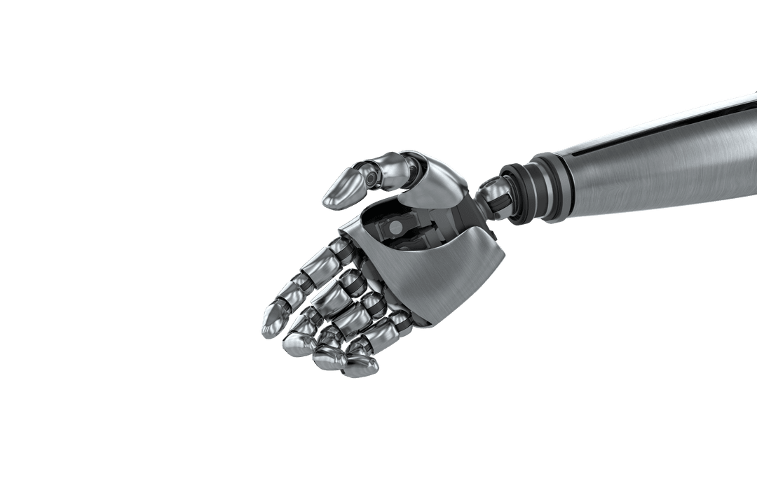 Transparent Robotic Hand with Metallic Texture Showing Advanced Technology - Download Free Stock Images Pikwizard.com