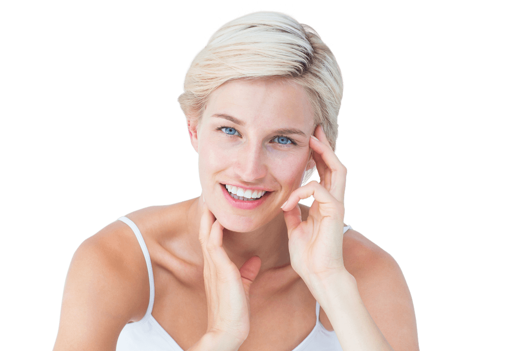 Transparent Background Smiling Woman Happy Expression