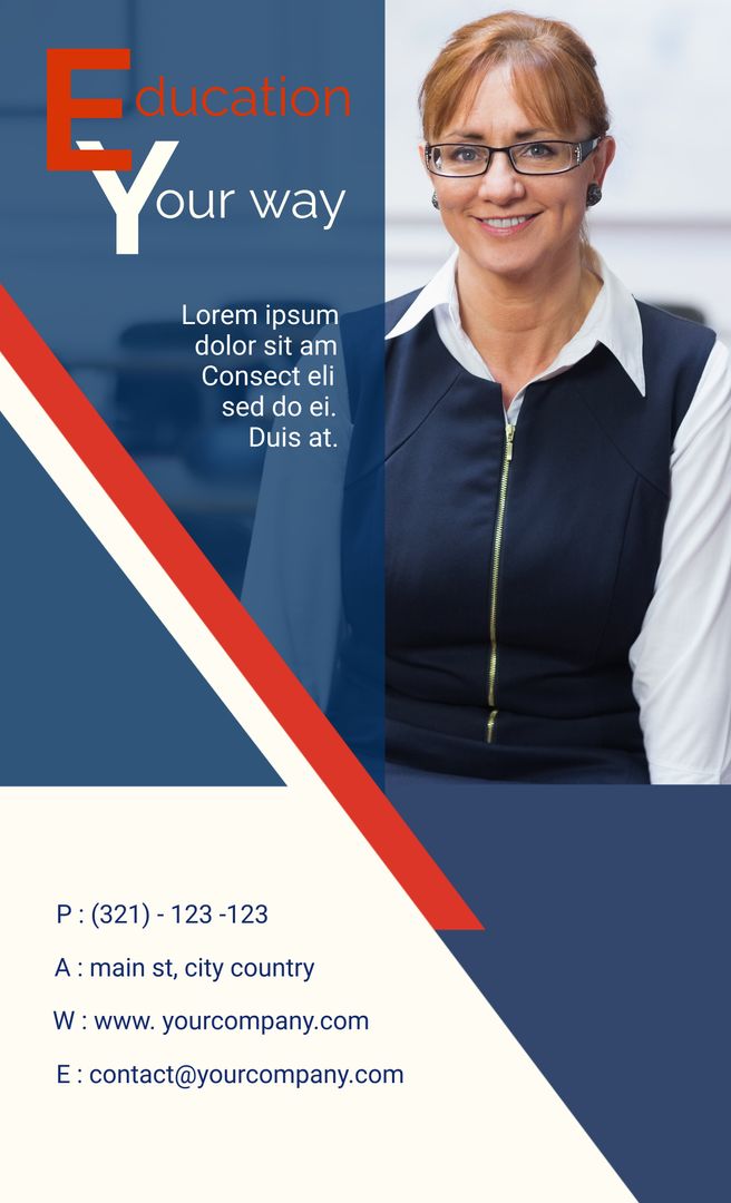 Confident Professional Woman Smiling in Business Attire Ideal for Tutoring and Training Ads - Download Free Stock Templates Pikwizard.com