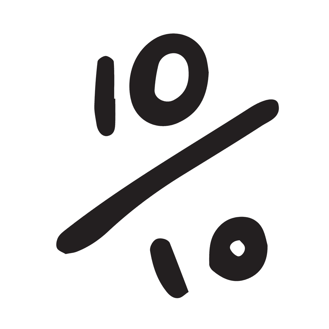 Transparent Hand-drawn Black Percent Overlay