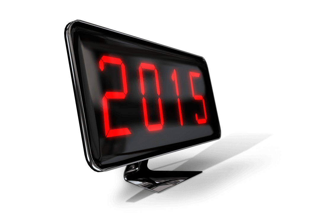 Digital Year 2015 on Transparent Background with LED Display - Download Free Stock Images Pikwizard.com