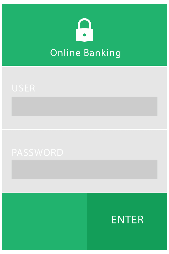 Transparent Online Banking Interface with Security Symbol