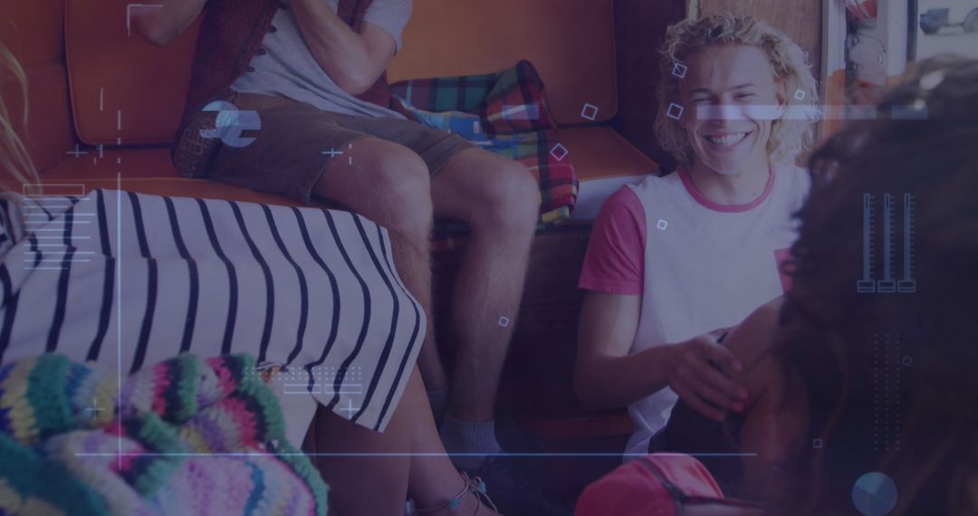 Students Collaborating in Youthful Digital Environment