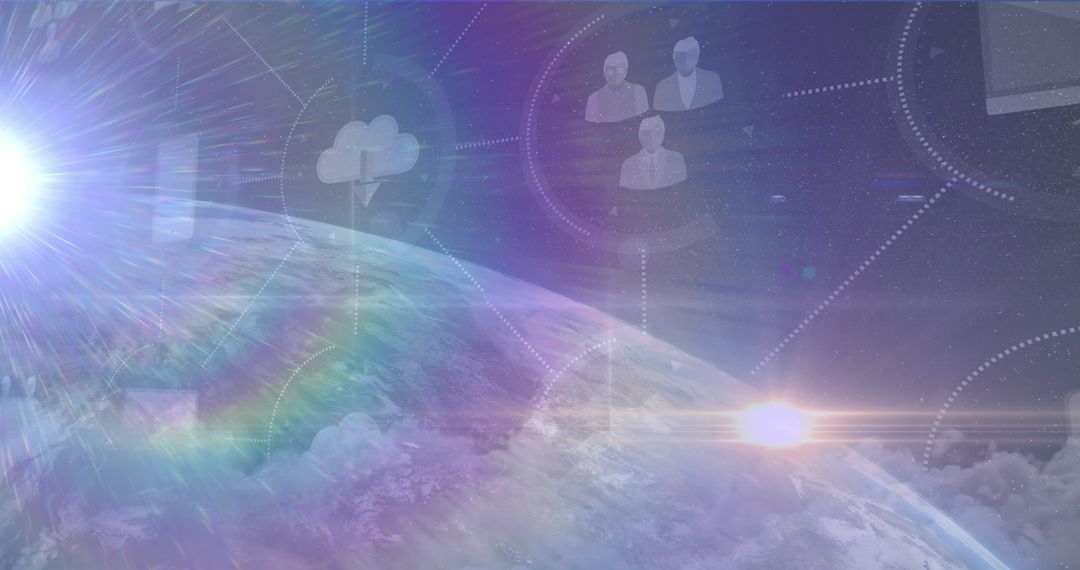 Global Digital Connectivity and Network Abstract