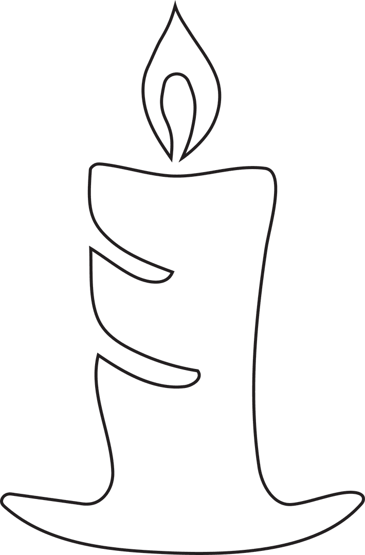 Simple Transparent Candle Vector Silhouette for Versatile Use