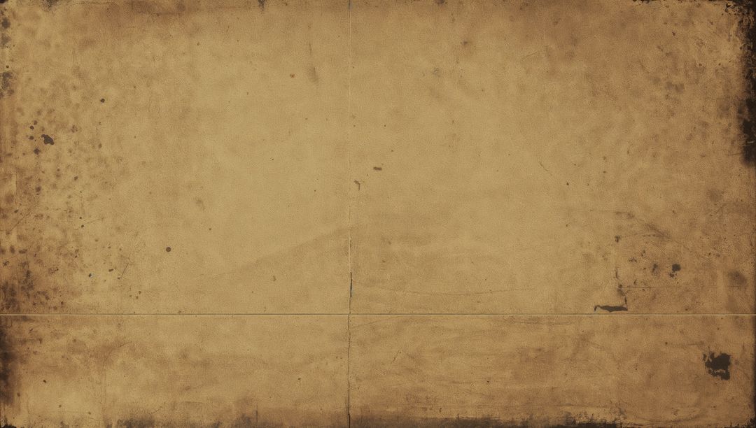 Worn Vintage Parchment Featuring Central Fold Creases and Frayed Edges