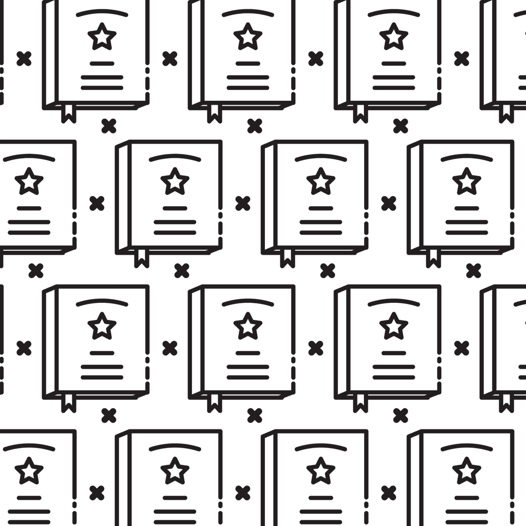 Seamless Passport Pattern on Transparent Background