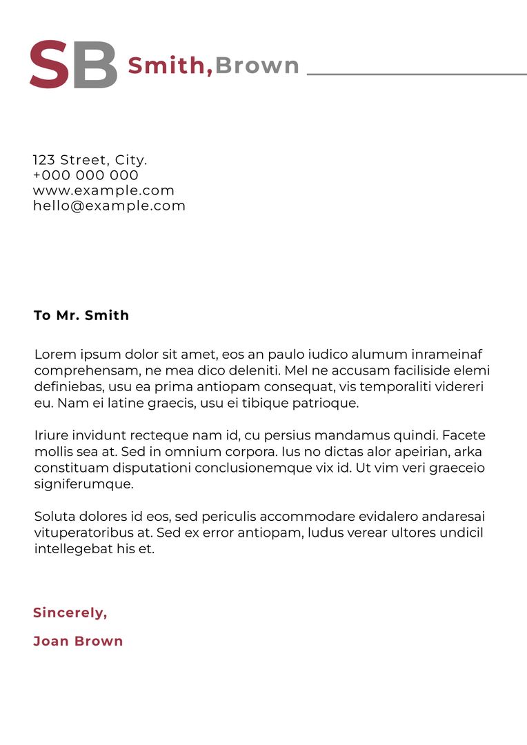 Professional Formal Letter Template with Modern Minimalist Design - Download Free Stock Templates Pikwizard.com