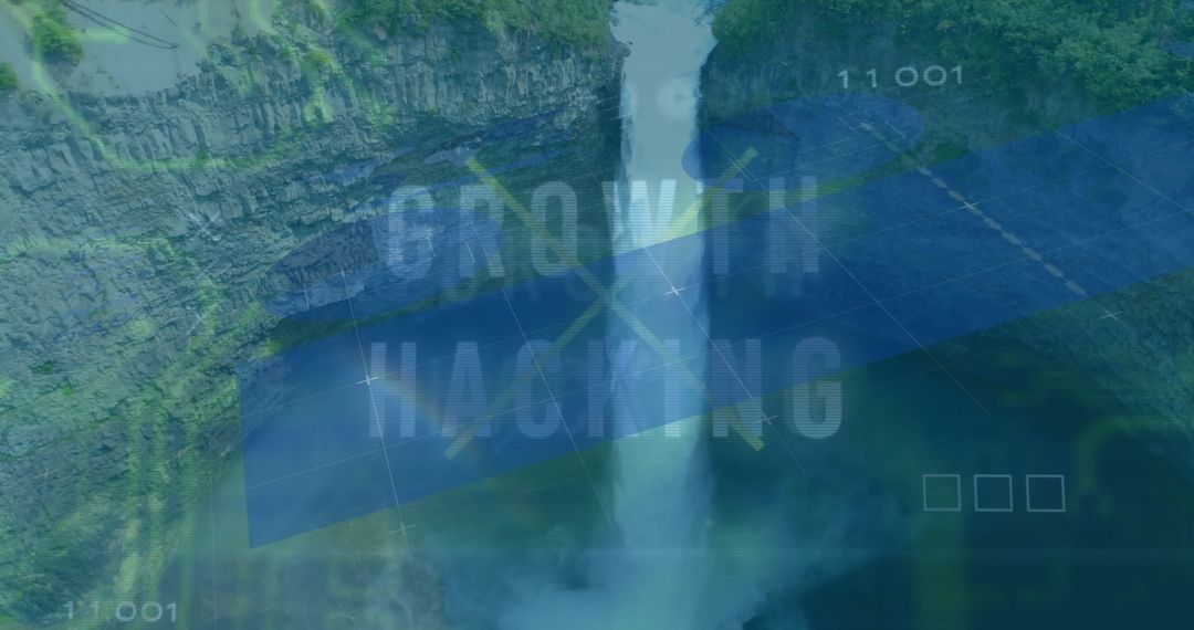 Digital Integration with Waterfall and Growth Hacking Text