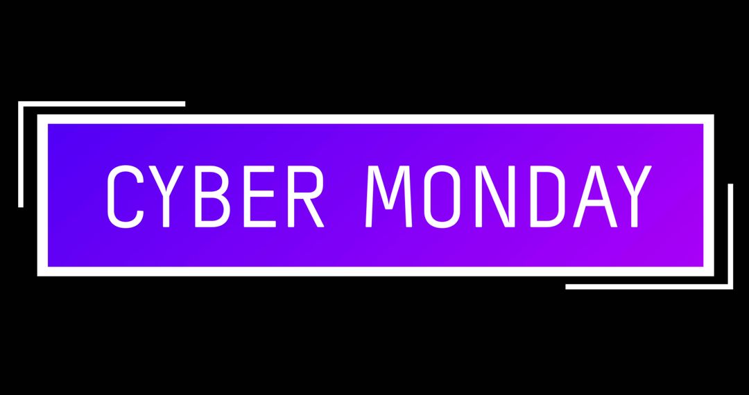 Cyber Monday Sale Digital Banner with Modern Gradient Design