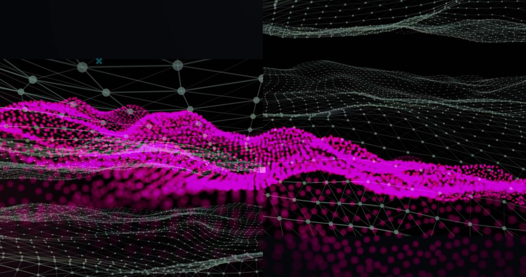 Vibrant Digital Data Network Visualization