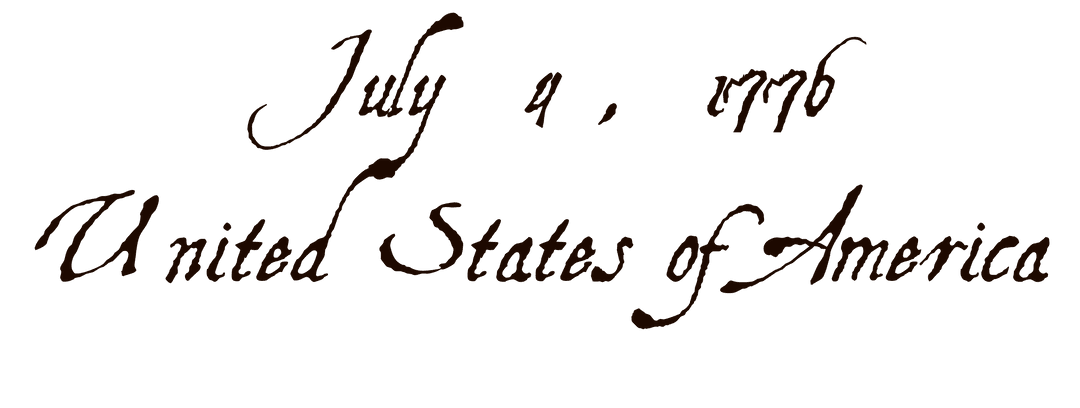 July 4 Digital PNG Text on Transparent Background with Patriotic Theme