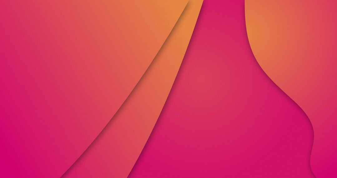Vibrant Pink and Orange Gradient Waves Abstract Background
