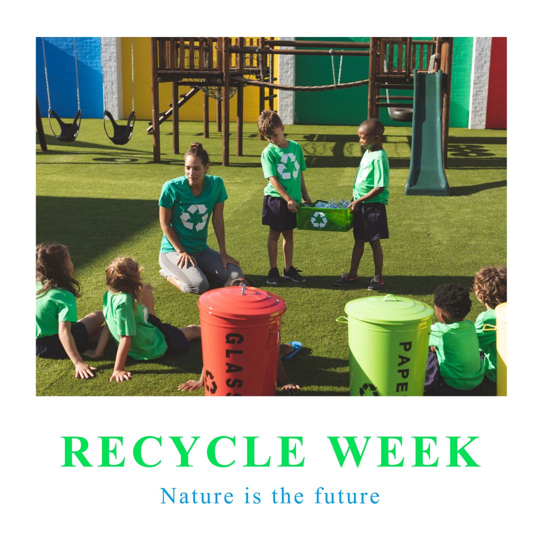Children Engaging in Recycling Activities During Recycle Week