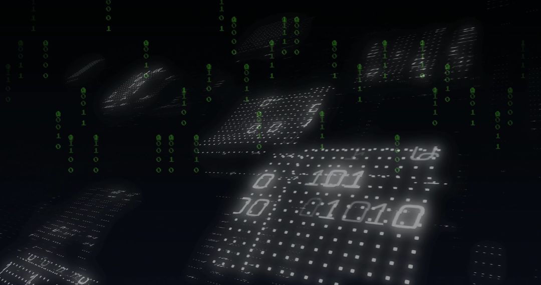Futuristic Matrix Style Binary Code and Data Flow - Free Images, Stock Photos and Pictures on Pikwizard.com