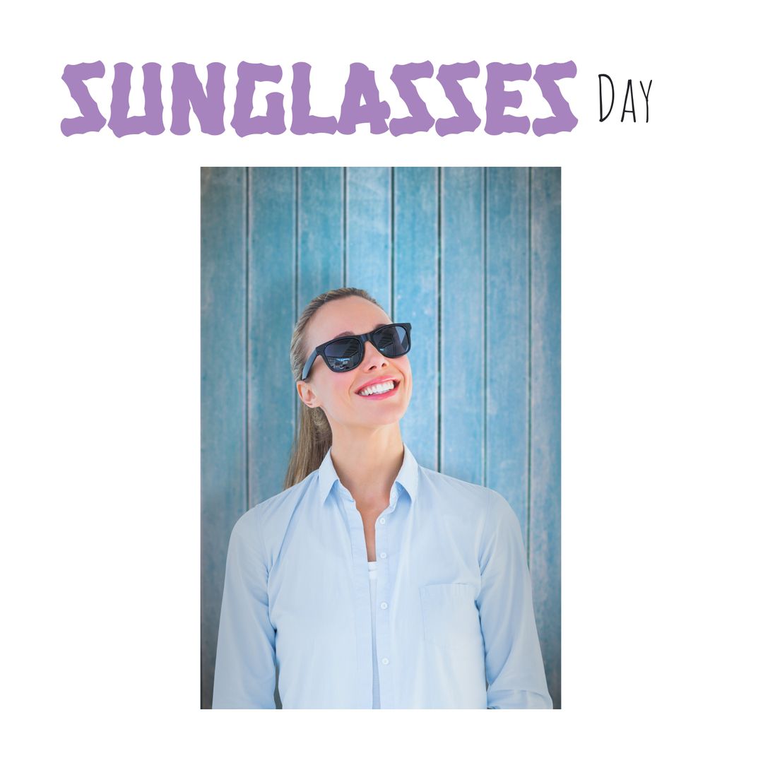 Celebrating Sunglasses Day with Smiling Woman