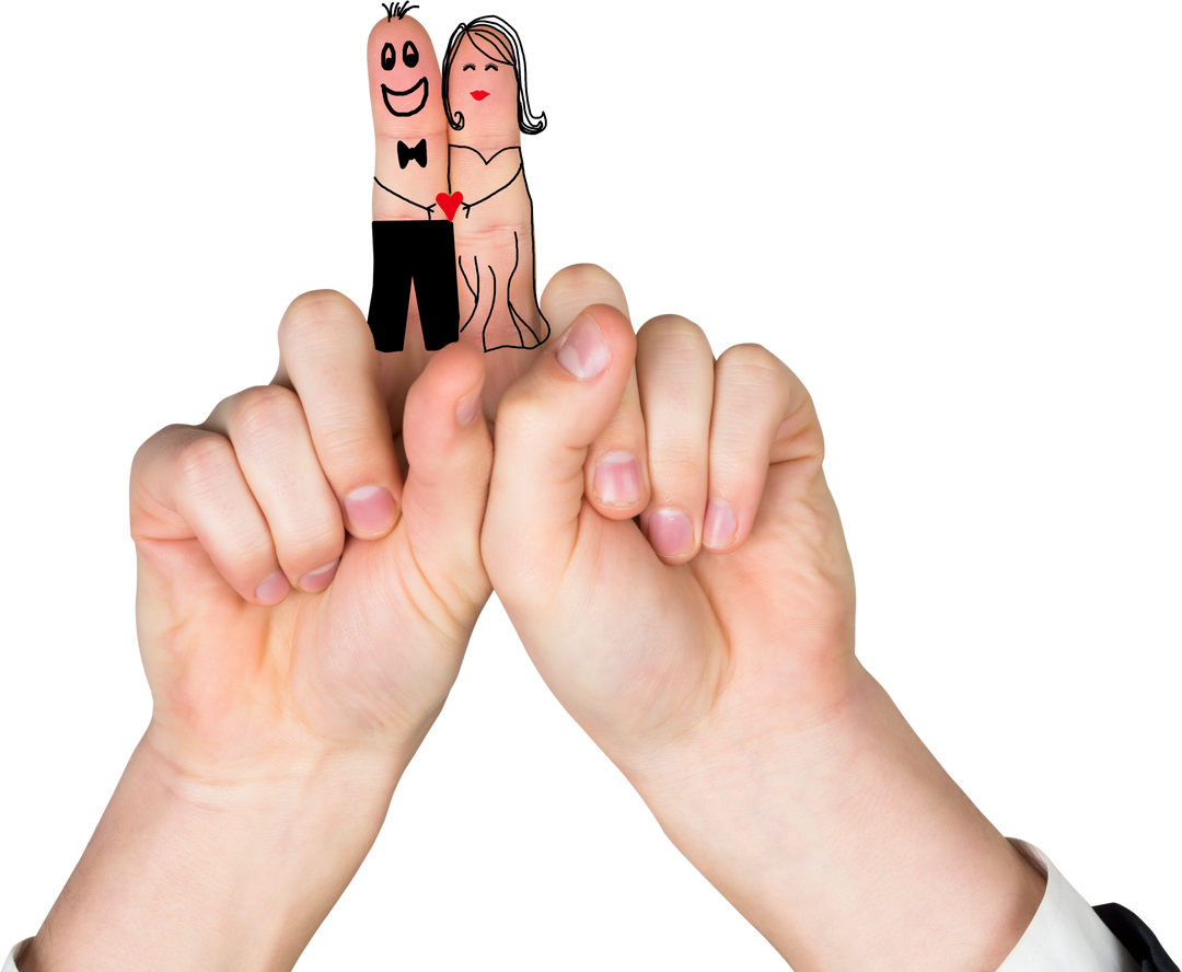 Funny Wedding Fingertips Couple Transparent Image Freedom - Download Free Stock Images Pikwizard.com