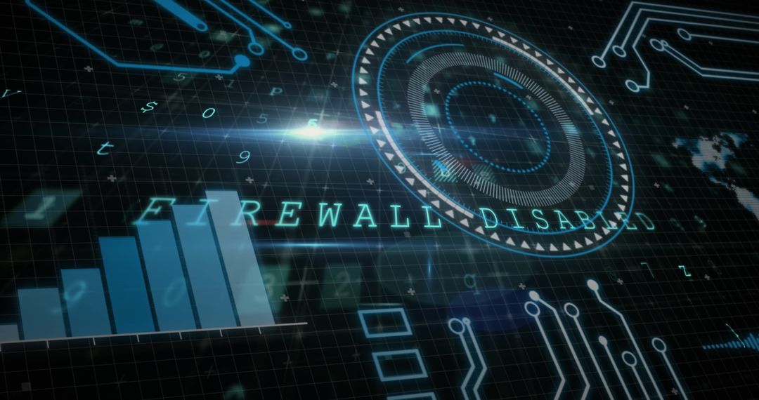 Cybersecurity Threat Visual with Data and Warning
