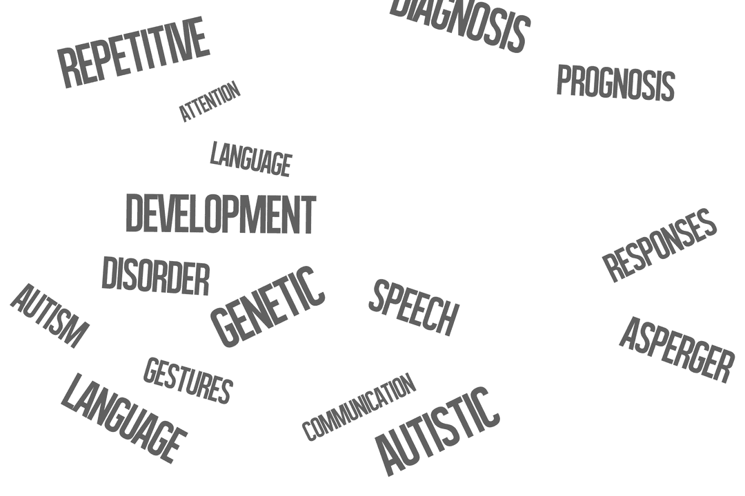 Abstract Transparent Words Depicting Developmental Themes