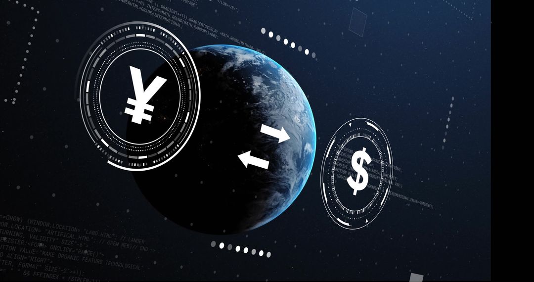 Global Currency Exchange and Digital Interface Concept