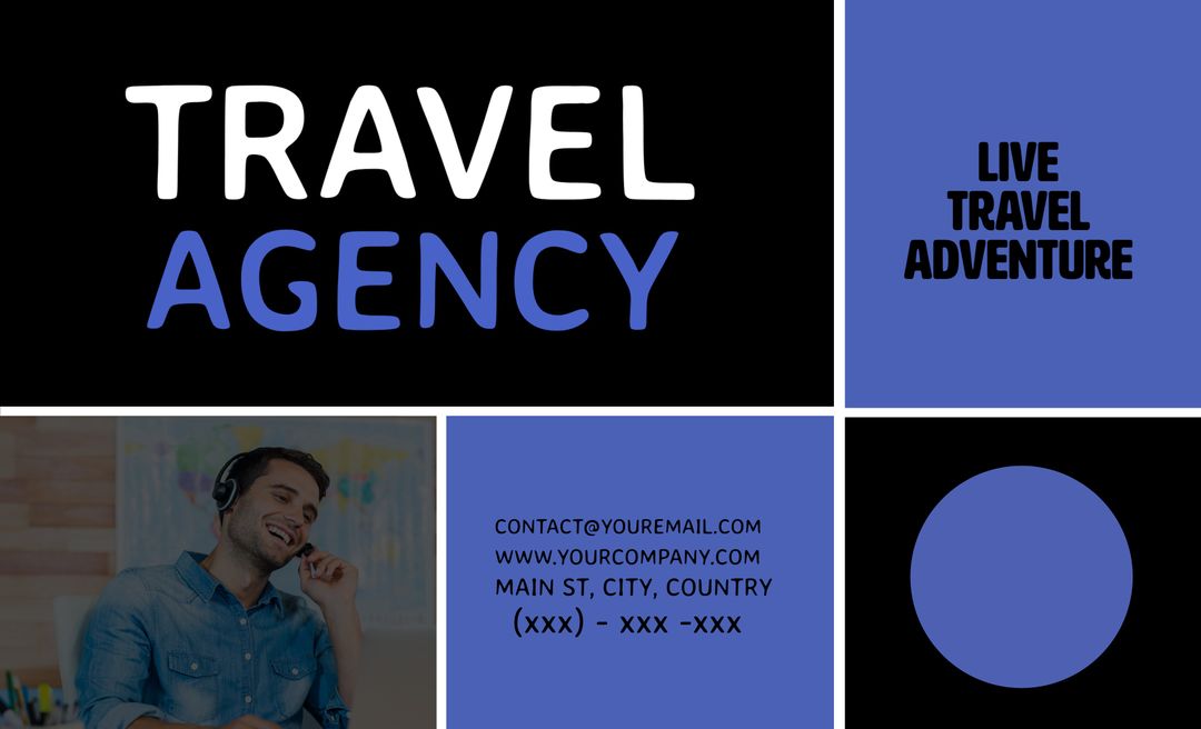 Modern Travel Agency Flyer with Blue Accent - Download Free Stock Templates Pikwizard.com