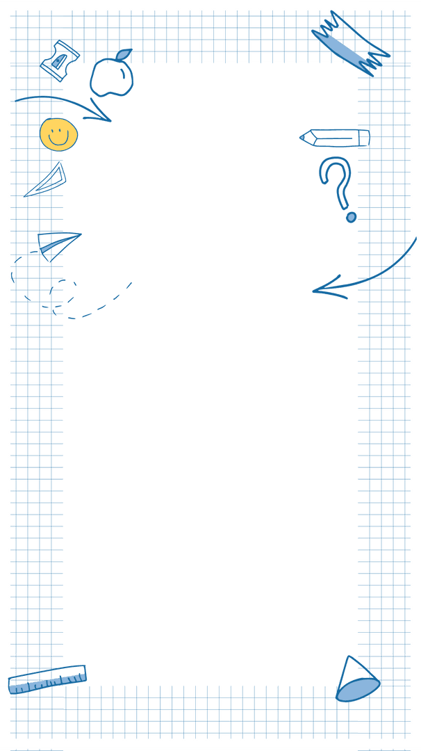 Transparent Talk Bubble with School Doodles Educational Frame