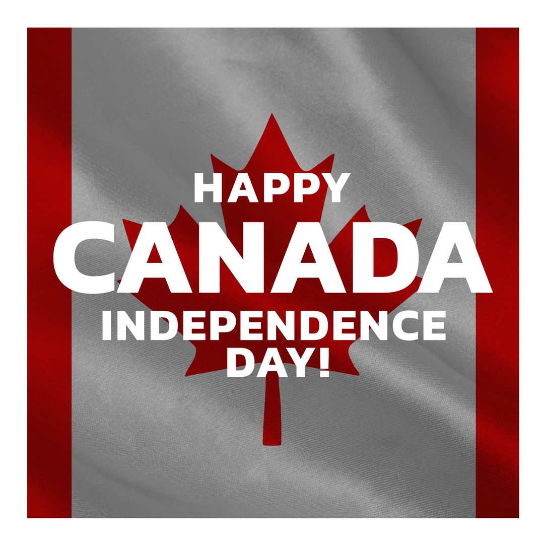 Canada Day Celebration Banner with Maple Leaf Design
