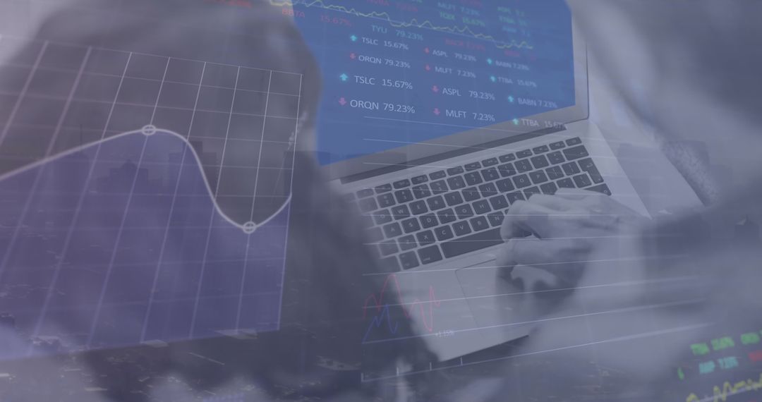 Analyzing Stock Market Data on Laptop for Business Insights