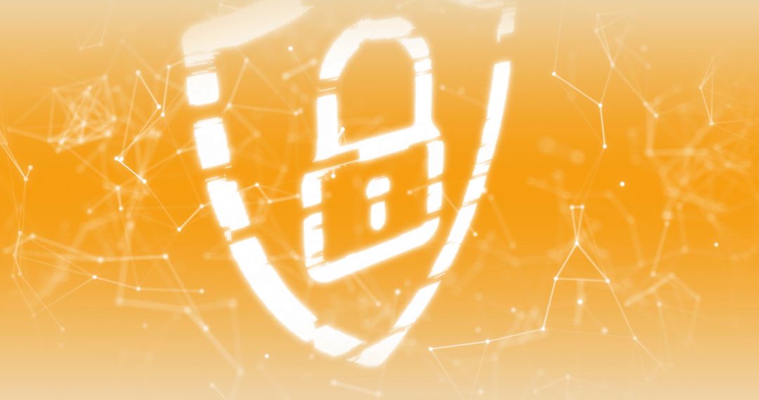 Secure Digital Connectivity on Orange Network Background