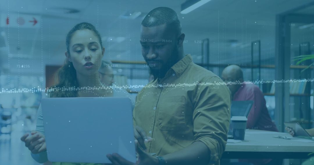 Team Collaboration on Digital Financial Trends in Modern Office