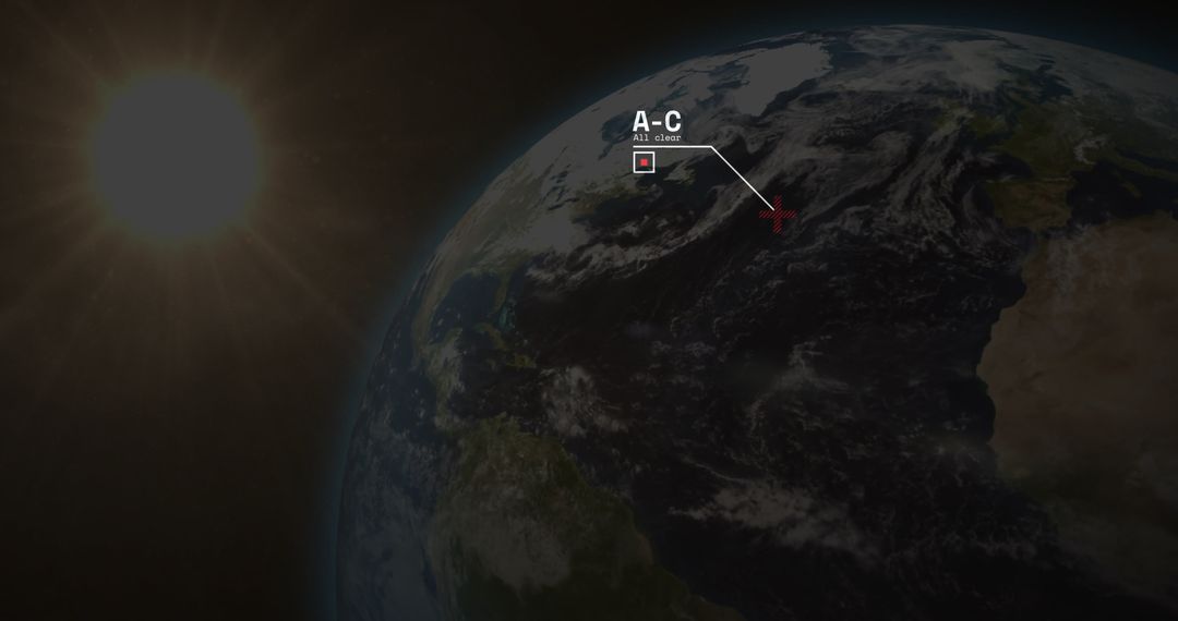 Earth Orbit with Sun and Global Technology Marker