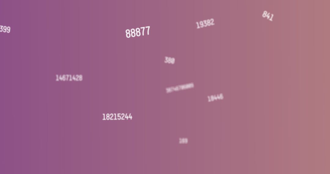 Dynamic Random Numbers on Pink Gradient Background