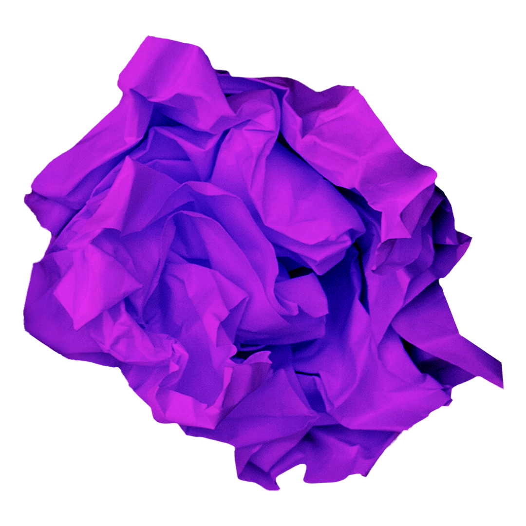 Colorful Crumpled Purple Transparent Paper Ball on White Background - Download Free Stock Images Pikwizard.com