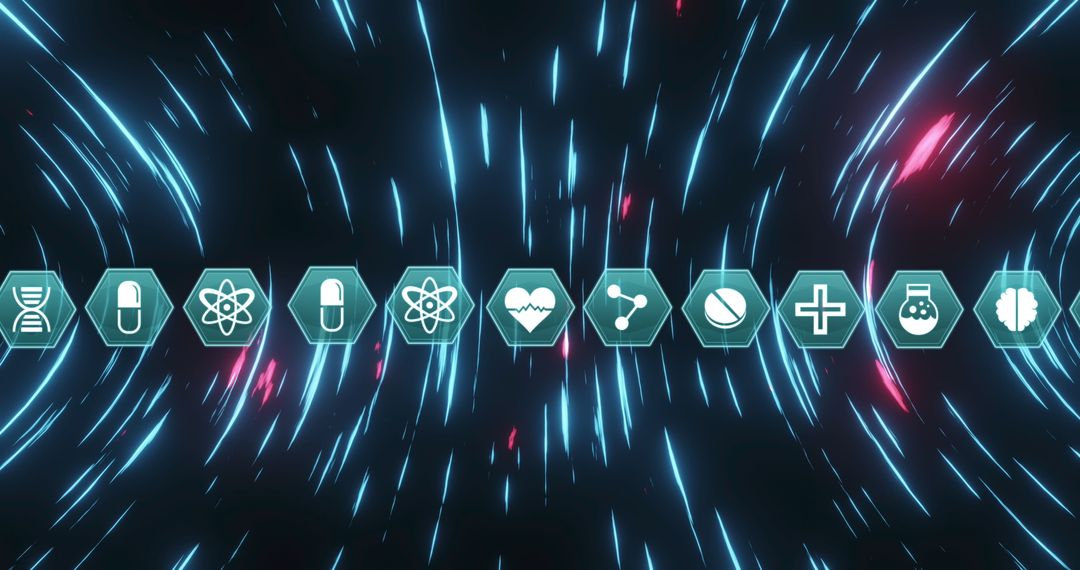 Futuristic Medical Interface with Glowing Technology Design