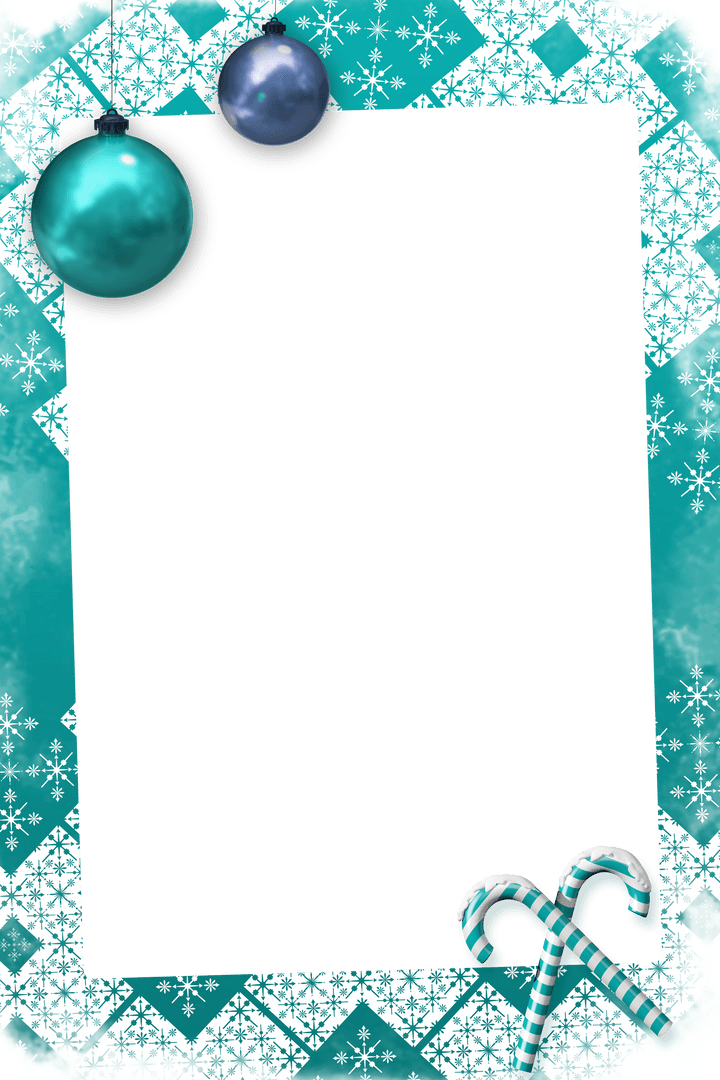 Transparent Christmas Frame Festive Editable Design