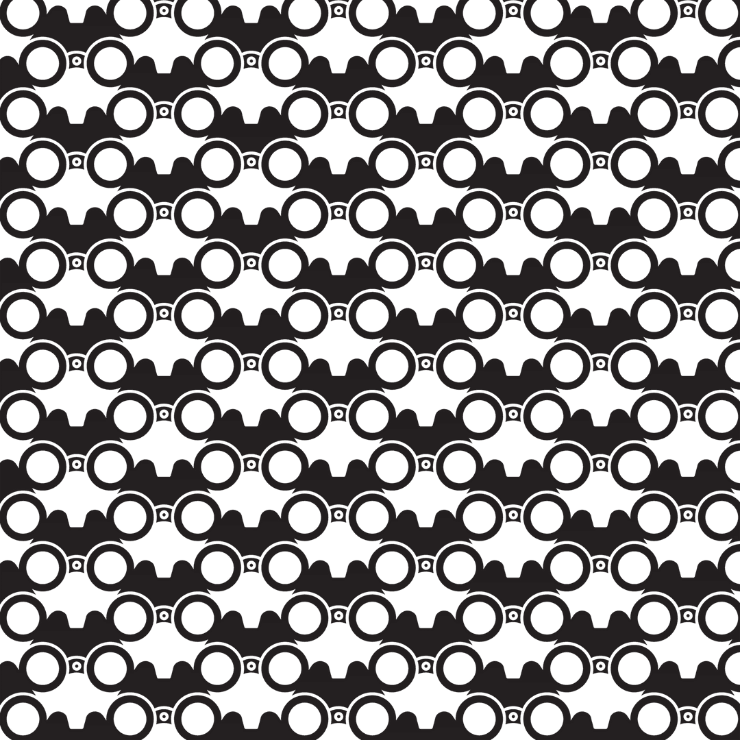 Seamless Geometric Black Shapes on Transparent Background