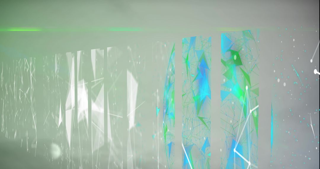 Abstract Geometric Shapes on Digital Interface Background