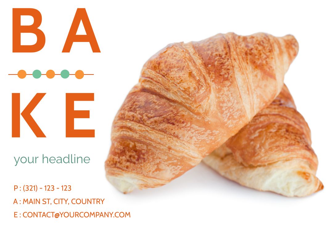 Delicious Croissant Bakery Advertisement Concept