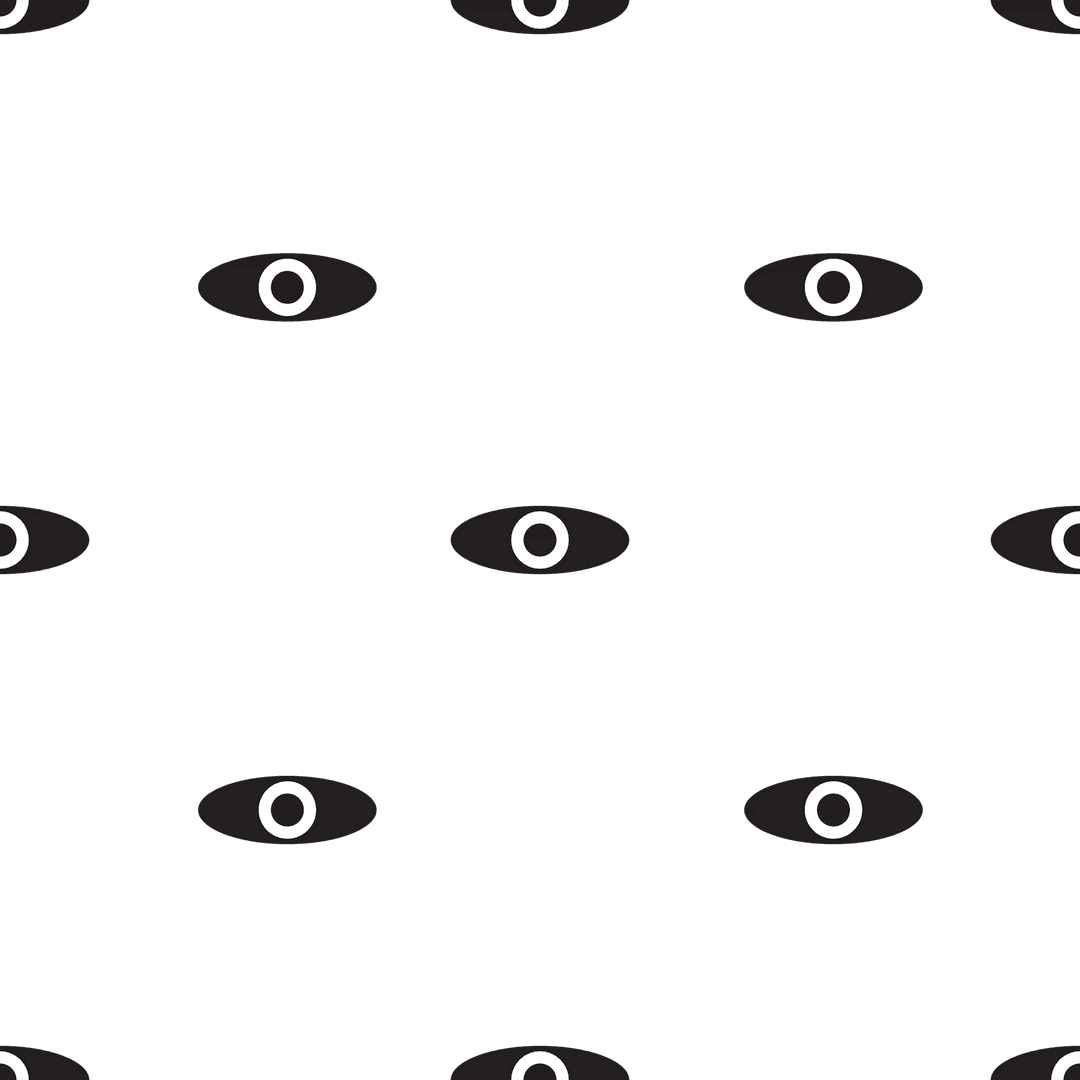 Abstract Eyes Levitating on Transparent Background Pattern