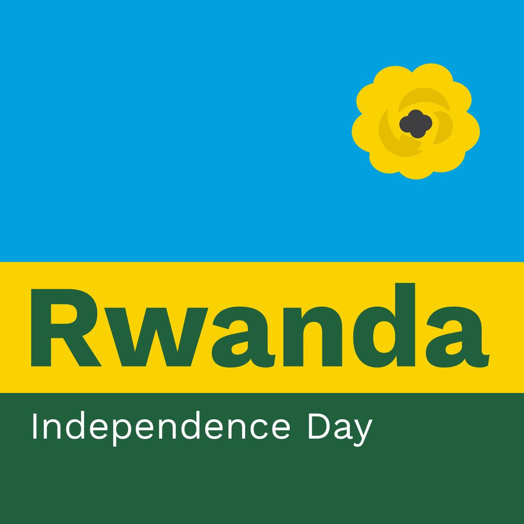 Rwanda Independence Day Celebration Banner with National Flag - Download Free Stock Templates Pikwizard.com