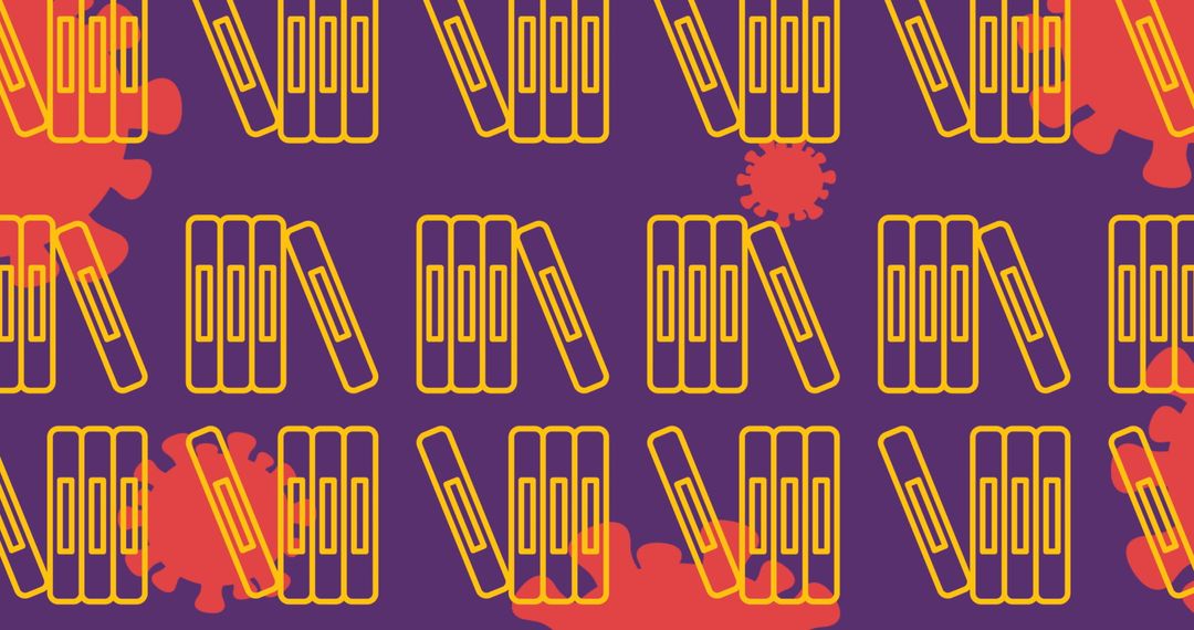 Education and Pandemic Vaccine Books Pattern Digital Illustration