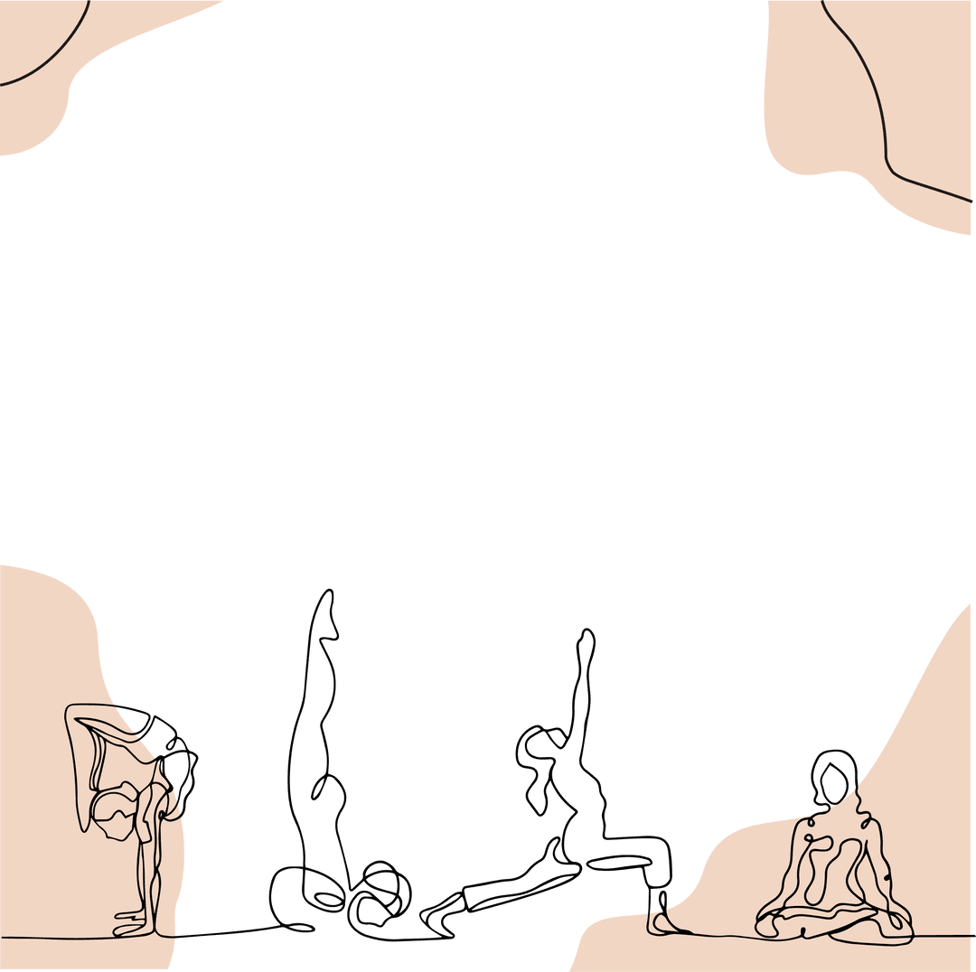 Abstract Yoga Figures on Transparent Background for Serenity and Wellness