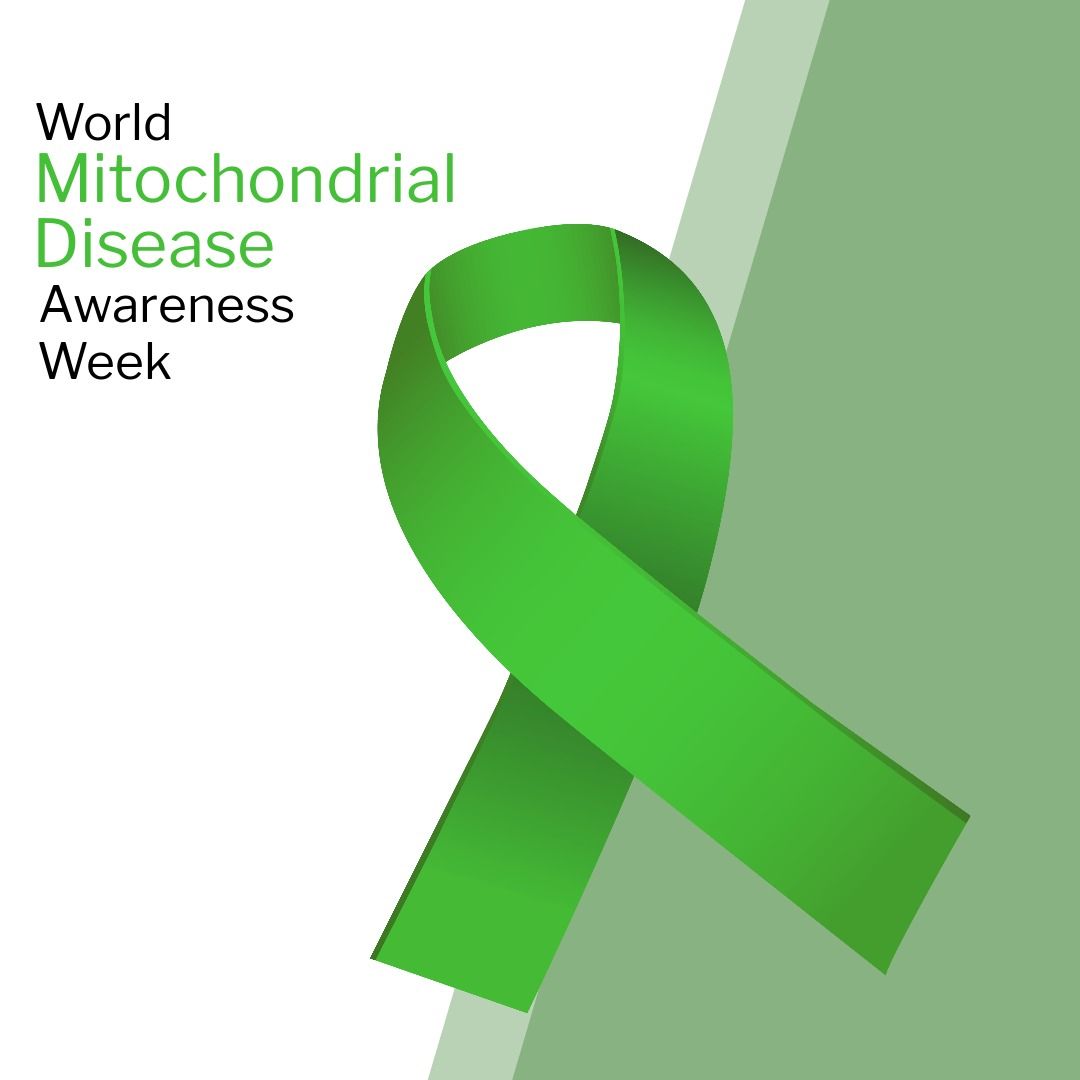Vector image of green ribbon sign with world mitochondrial disease awareness week text, copy space - Download Free Stock Templates Pikwizard.com
