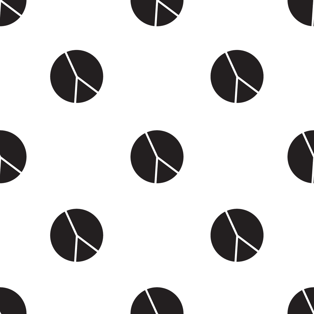 Seamless Black Circle Pattern on Transparent Background