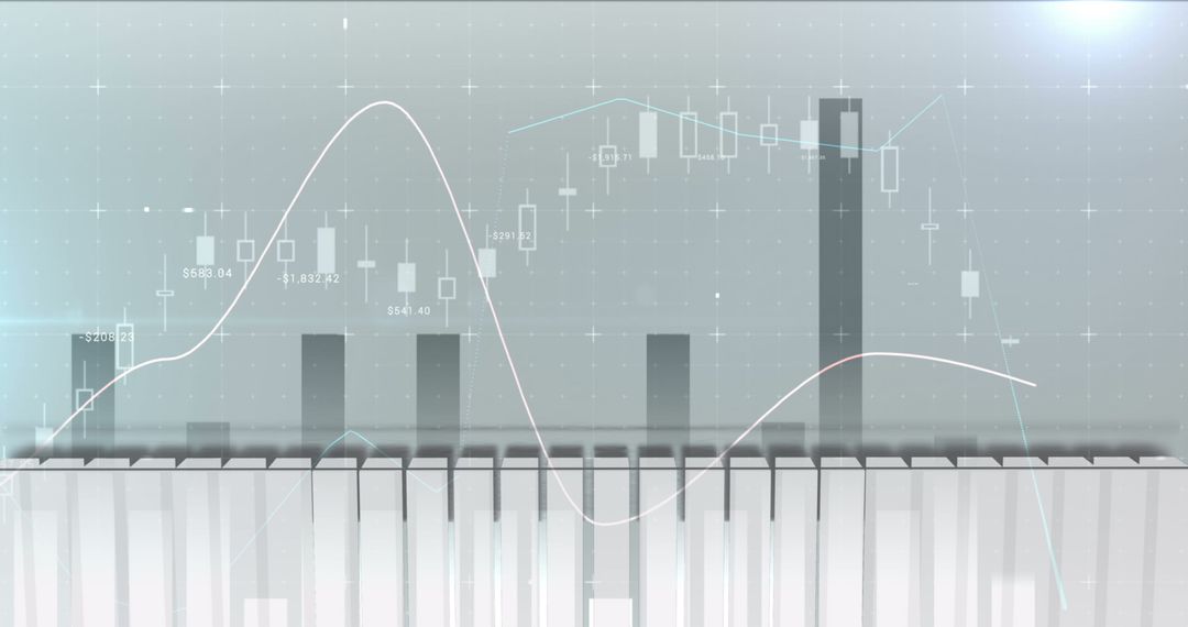 Digital Financial Data Processing Abstract Illustration